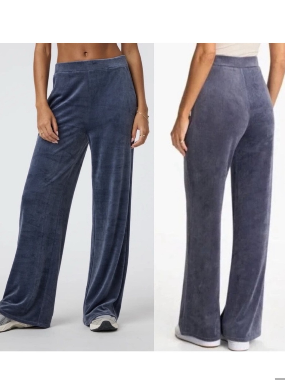 Comfort Wide-Leg Velvet Pants - Blue/Grey - Vuori